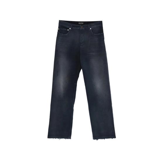 26SS 발렌시아가 커브드 니 팬츠 857194 TTW64 8074 BLUE