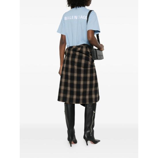26SS 발렌시아가 백 미디엄 핏 티셔츠 850990 TTVJ1 4773 BLUE - BALENCIAGA