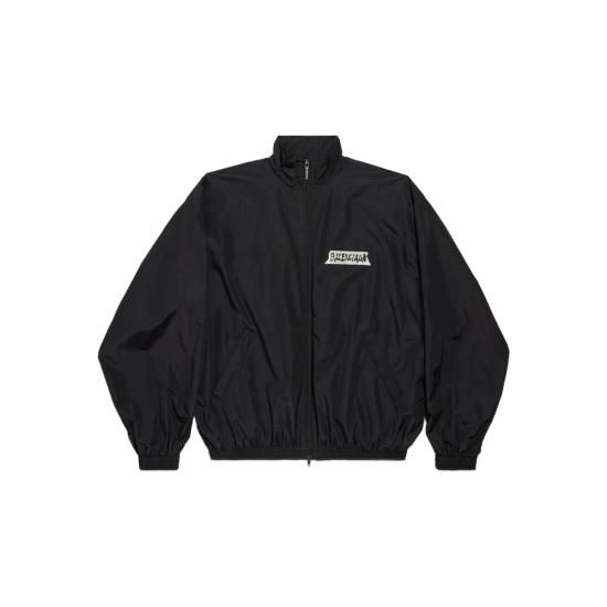 26SS 발렌시아가 마스킹 테이프 미디엄 핏 트랙수트 재킷 857713 TPQ38 1000 BLACK