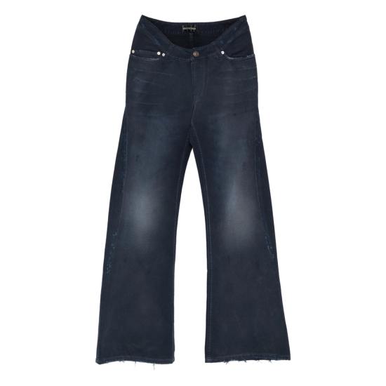 26SS 발렌시아가 커브드 Waist 팬츠 848019 TTW64 8074 BLUE