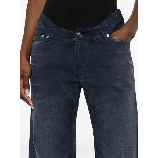 26SS 발렌시아가 커브드 Waist 팬츠 848019 TTW64 8074 BLUE - BALENCIAGA