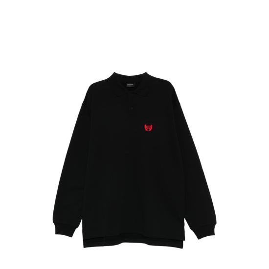 26SS 발렌시아가 폴로 티셔츠 862371 TSVC6 1000 BLACK
