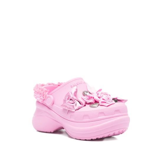 26SS 발렌시아가 x 크록스 지비츠 뮬 720762 W0FPA 5108 PINK - BALENCIAGA