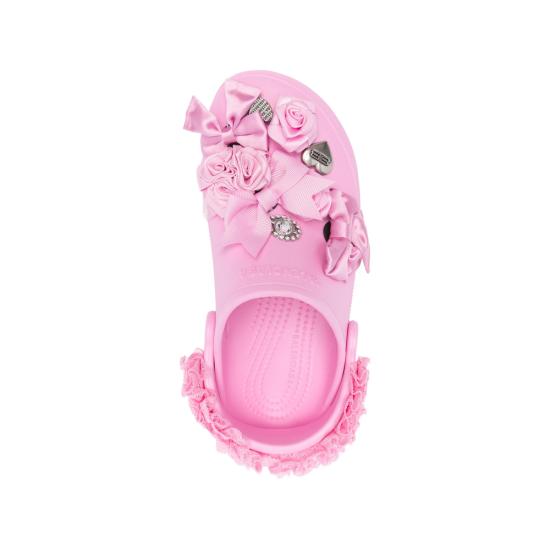 26SS 발렌시아가 x 크록스 지비츠 뮬 720762 W0FPA 5108 PINK - BALENCIAGA
