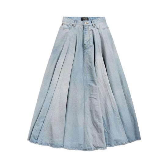 26SS 발렌시아가 고뎃 맥시 스커트 856906 TTWB1 4009 BLUE