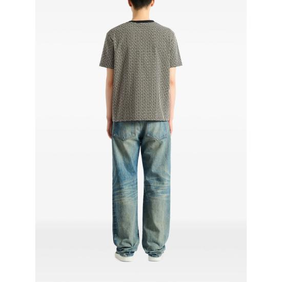 26FW 발망 반팔 티셔츠 FH1EG000 BC90 GFE BLACK NEUTRALS - BALMAIN