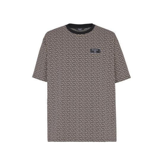 26FW 발망 반팔 티셔츠 FH1EG000 BC90 GFE BLACK NEUTRALS