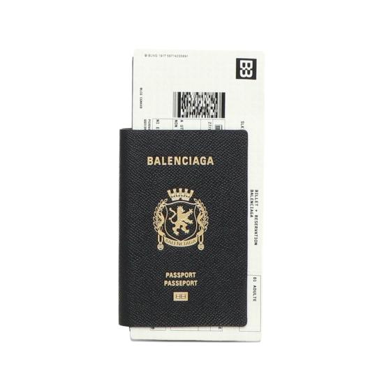 26FW 발렌시아가 패스포트 2 티켓 장지갑 787774 2AA3R 1000 BLACK