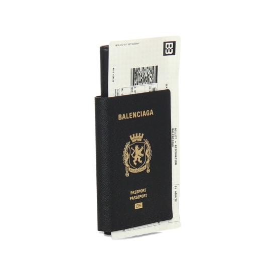 26FW 발렌시아가 패스포트 2 티켓 장지갑 787774 2AA3R 1000 BLACK - BALENCIAGA