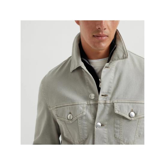 26SS 브루넬로 쿠치넬리 데님 자켓 M277P6910 C7018 GREY - BRUNELLO CUCINELLI