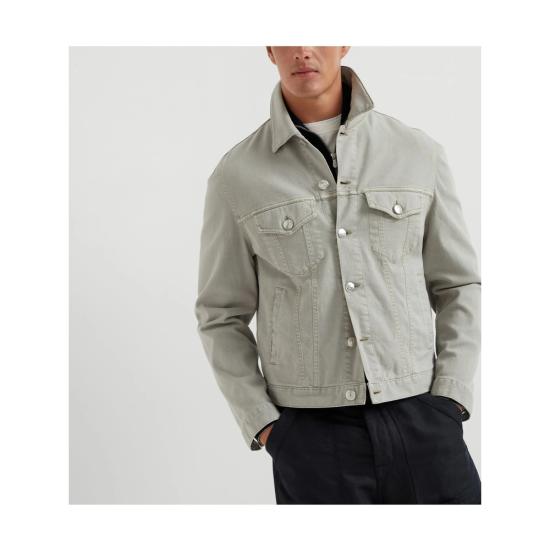 26SS 브루넬로 쿠치넬리 데님 자켓 M277P6910 C7018 GREY - BRUNELLO CUCINELLI