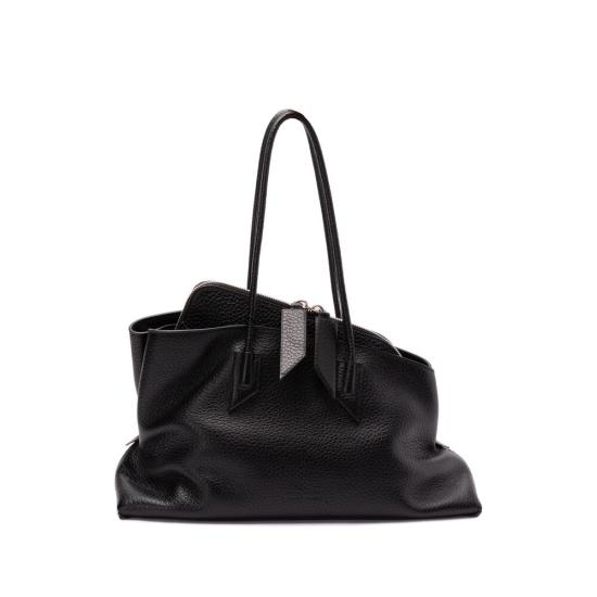 26FW 디 아티코 라 파세지아타 미디엄 탑 핸들 백 250WAH00054 LBT117AA 100 BLACK