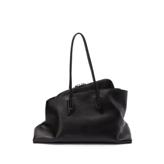 26FW 디 아티코 라 파세지아타 미디엄 탑 핸들 백 250WAH00054 LBT117AA 100 BLACK - THE ATTICO
