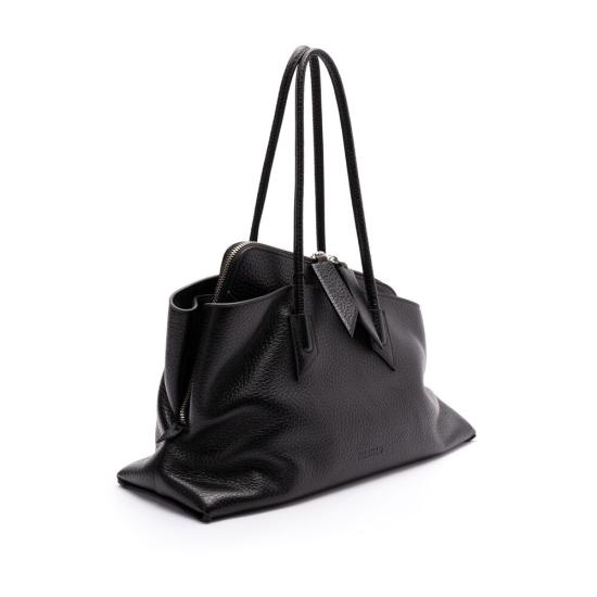 26FW 디 아티코 라 파세지아타 미디엄 탑 핸들 백 250WAH00054 LBT117AA 100 BLACK - THE ATTICO