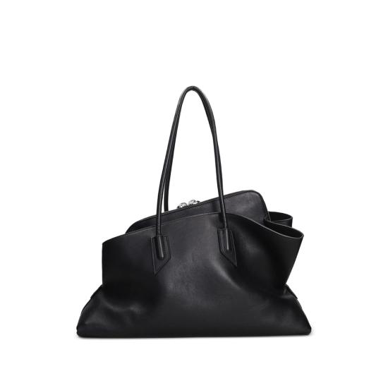 26FW 디 아티코 라 파세지아타 미디엄 탑 핸들 백 250WAH00054 LBT019AA 100 BLACK - THE ATTICO