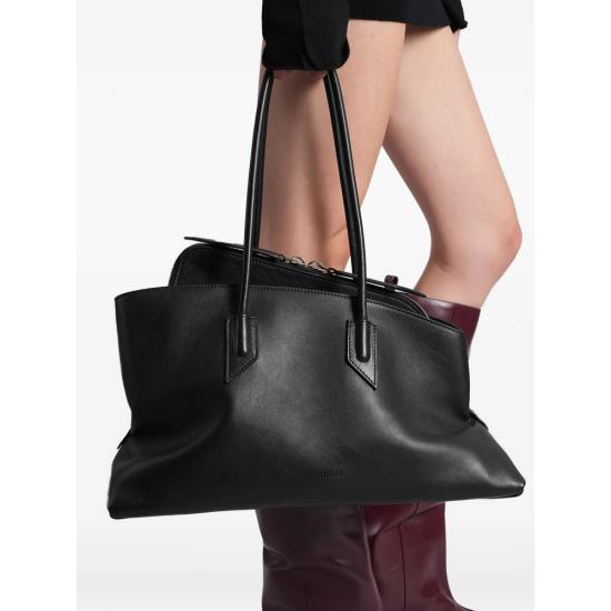 26FW 디 아티코 라 파세지아타 미디엄 탑 핸들 백 250WAH00054 LBT019AA 100 BLACK - THE ATTICO