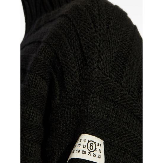 26FW MM6 메종마르지엘라 터틀넥 M13040 SH0HA0004 900 BLACK - MM6 MAISON MARGIELA