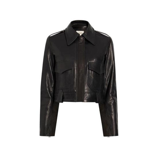 26FW 케이트 가죽 자켓 6034729 L729 200 BLACK
