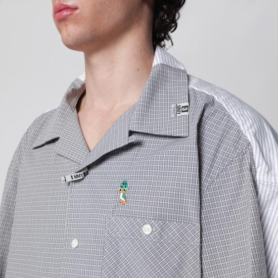 26SS 메종 미하라 야스히로 반팔 셔츠 A16SH084CO Grey - MAISON MIHARA YASUHIRO