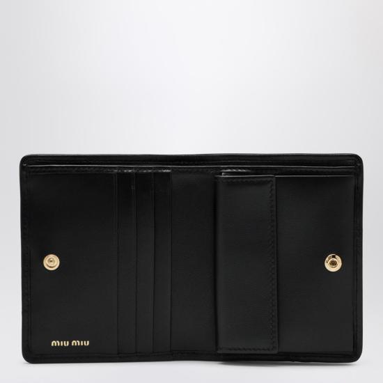 26FW 미우미우 마테라쎄 나파 가죽 반지갑 5MV204AFPP Black - MIU MIU