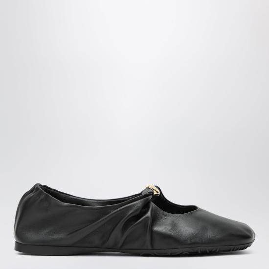 26FW 로에베 나파 램스킨 페블 소프트 발레리나 L815466X46LE Black