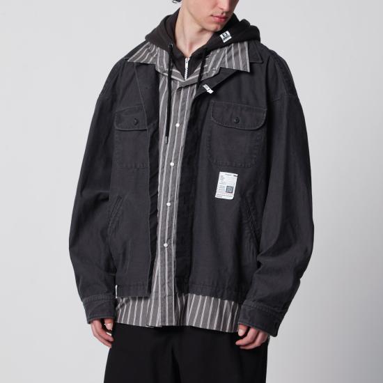 26SS 메종 미하라 야스히로 긴팔 셔츠 J16SH185CO Black