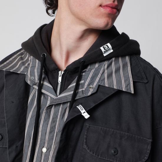 26SS 메종 미하라 야스히로 긴팔 셔츠 J16SH185CO Black - MAISON MIHARA YASUHIRO