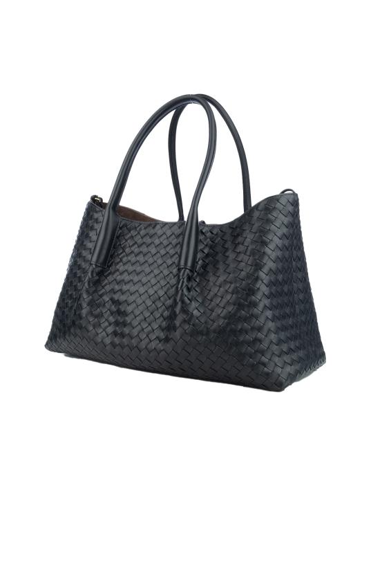 26SS 보테가베네타 라지 피나코테카 숄더백 817166V5AG1 1206 Nero - BOTTEGA VENETA