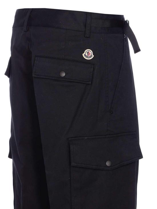 25FW 몽클레어 코튼 개버딘 카고 트라우저 2A00026598R1999 Black - MONCLER