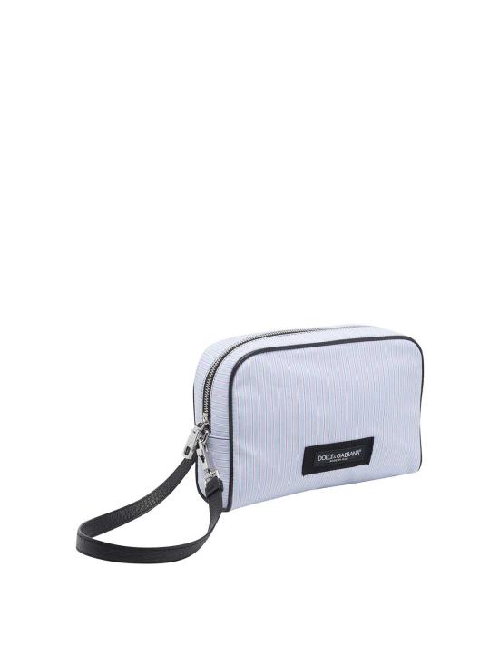 26SS 돌체앤가바나 Calfskin and striped poplin 핸드백 BM2500A03908L879 Blue - DOLCE & GABBANA