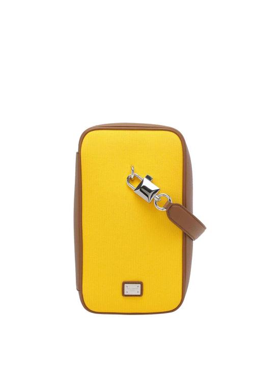 26SS 돌체앤가바나 Lock canvas and calfskin 핸드백 BM2449A03688Z282 Yellow