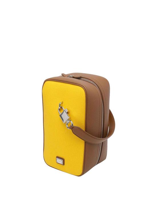 26SS 돌체앤가바나 Lock canvas and calfskin 핸드백 BM2449A03688Z282 Yellow - DOLCE & GABBANA
