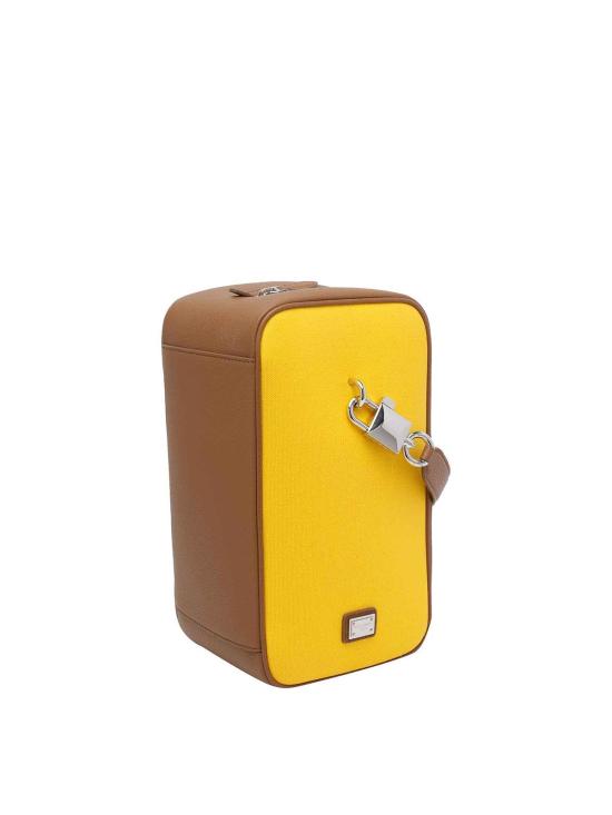 26SS 돌체앤가바나 Lock canvas and calfskin 핸드백 BM2449A03688Z282 Yellow - DOLCE & GABBANA
