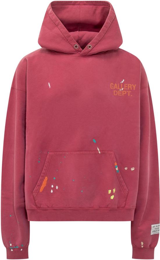 26SS 갤러리 디파트먼트 후드 티셔츠 OUT024WINE PINK