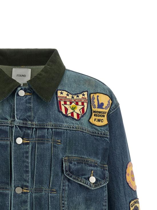26SS 파운드 데님 자켓 FOSS26JA04012 6324 Denim scuro - FOUND