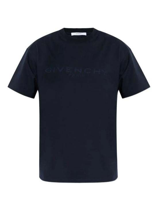 26SS 지방시 지방시 파리 자카드 반팔 티셔츠 BM71NK3YSF 499 DARK NAVY DOM