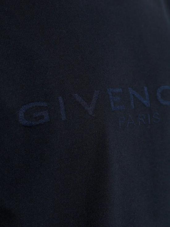 26SS 지방시 지방시 파리 자카드 반팔 티셔츠 BM71NK3YSF 499 DARK NAVY DOM - GIVENCHY