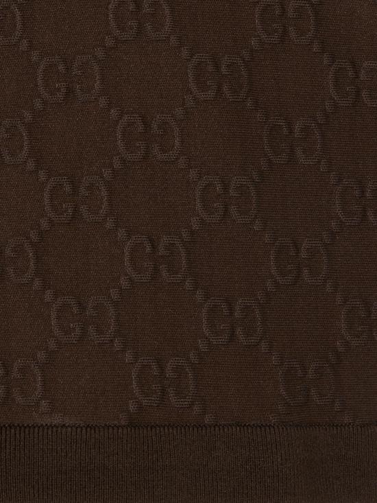 26SS 구찌 GG 저지 자카드 탑 865010 XUAO22533 Brown - GUCCI