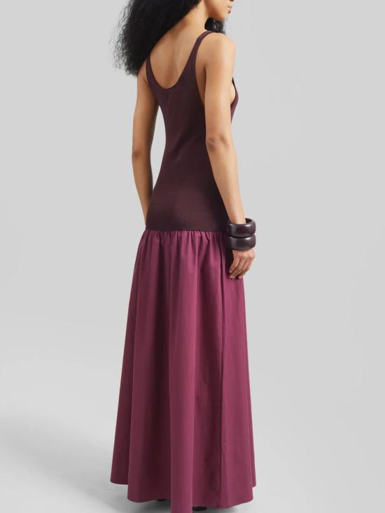 26SS 더프랭키샵 미디 원피스 ILIYA MDFS21850711 BORDEAUX - THE FRANKIE SHOP