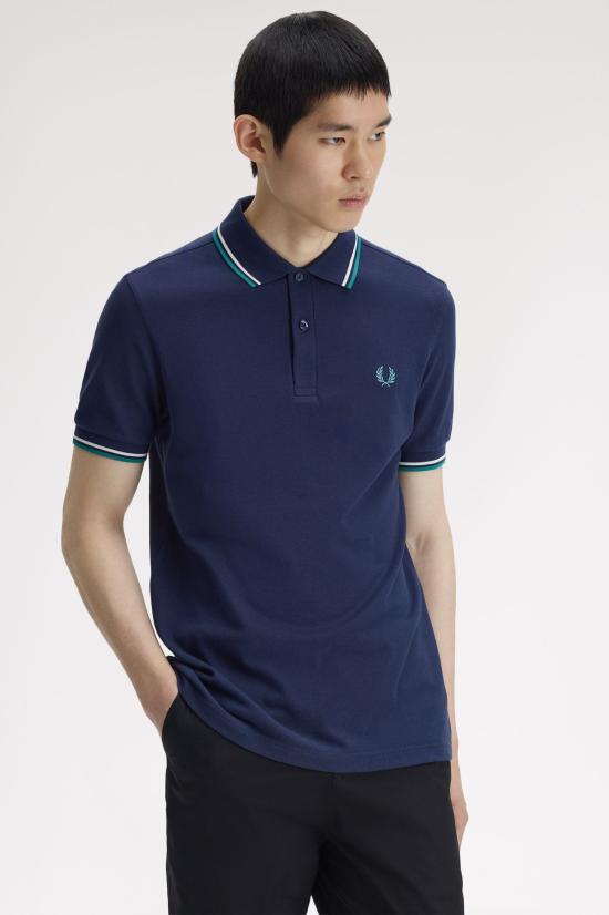 26SS 프레드페리 폴로 티셔츠 M3600 86A Tnsbl snwht dpmt - FRED PERRY