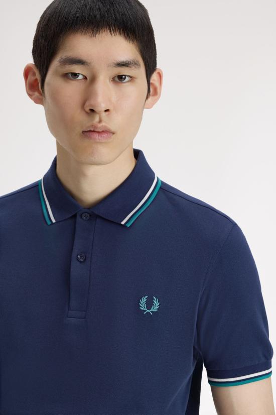 26SS 프레드페리 폴로 티셔츠 M3600 86A Tnsbl snwht dpmt - FRED PERRY
