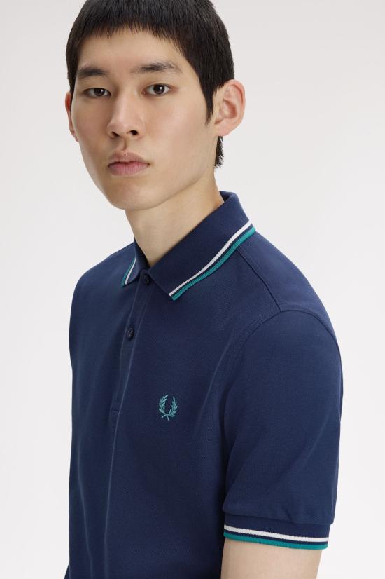 26SS 프레드페리 폴로 티셔츠 M3600 86A Tnsbl snwht dpmt - FRED PERRY