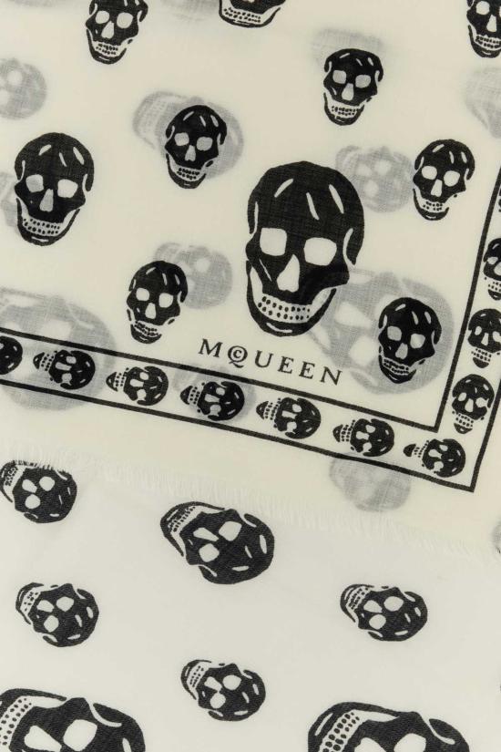 26FW 알렉산더 맥퀸 클래식 실크 블렌드 스컬 스카프 8078893222Q 9260 Printed - ALEXANDER MCQUEEN