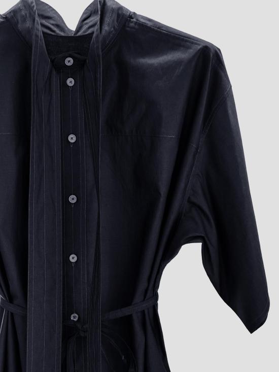 26SS 르메르 워시드 코튼 실크 리버시블 튜브 드레스 DR1156LF1500 BK998 SQUID INK - LEMAIRE