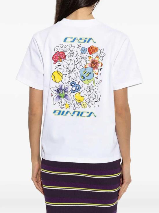 26SS 카사블랑카 반팔 티셔츠 WSS26JTS04603 WHITE - CASABLANCA