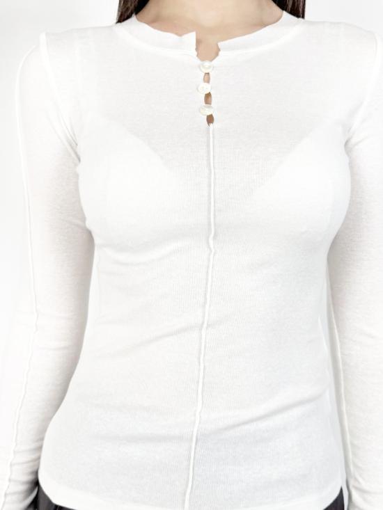 26SS 엘레 긴팔 티셔츠 SS260264 BIANCO