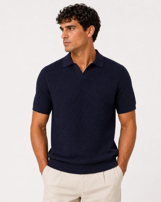 26SS 그랑싸쏘 폴로 티셔츠 58186 18162598 Navy - GRAN SASSO