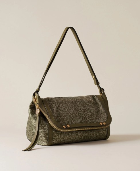 26SS 보르보네제 숄더백 91010221AH1 N41 Olive - BORBONESE