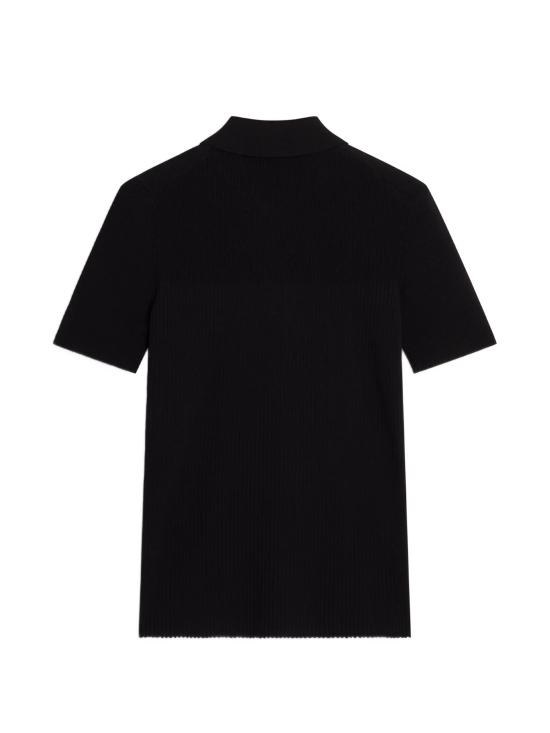 26SS 메종키츠네 폴로 티셔츠 QW00202KT1193P199 BLACK DOM - MAISON KITSUNE