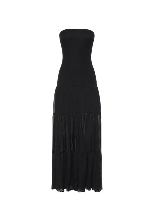 26SS 핑코 롱 원피스 107015 A3D1Z99 BLACK